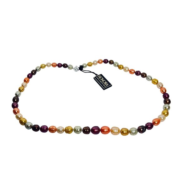 Honora Fall Colored Graduated Freshwater Baroque Pearl Necklace (6038) - Picture 5 of 6